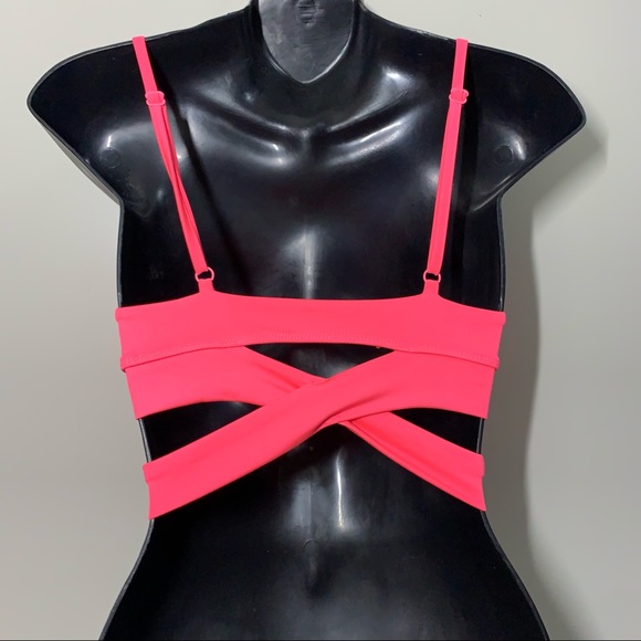 Sommer Ray XS neon pink crossover sports bra - Picture 4 of 12
